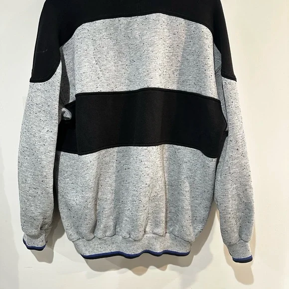 Vintage Sportime Actionwear Pullover Sweatshirt Polo Collar Colorblock L - Picture 3 of 3